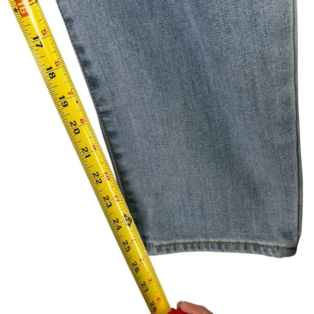 Old Navy High Rise OG Straight Jeans Size 12 Light Wash Denim Stretch Womens - Picture 12 of 12